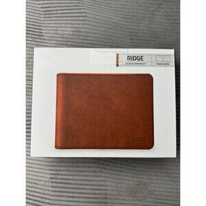The Ridge Bifold Leather Wallet - Tobacco Brown - RFID Protection NEW UNOPENED